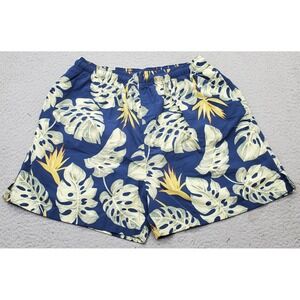 Tommy Bahama Swim Shorts Men's M Multi Leaf Print Thermal Lined Elastic Pull On‎